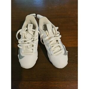 Nike Alpha Huarache 4 Keystone Cleats Kids 10C White Silver Fastflex FQ4871-100